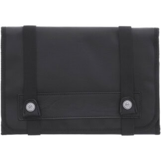 Scissor Bag Roll-Out Nylon & Leather with Clip, Black, Empty
