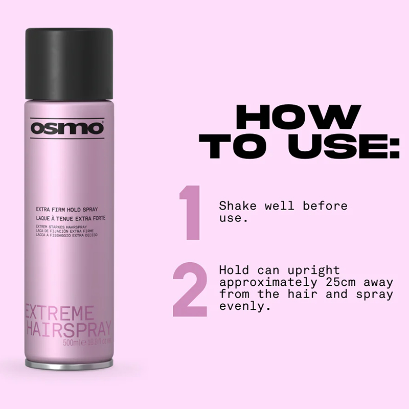 OSMO Extreme Extra Firm Hairspray, 500ml - Image 4