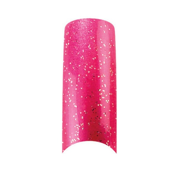 Cala Professional Glitter Hot Pink Nail Tips, 100/Pack