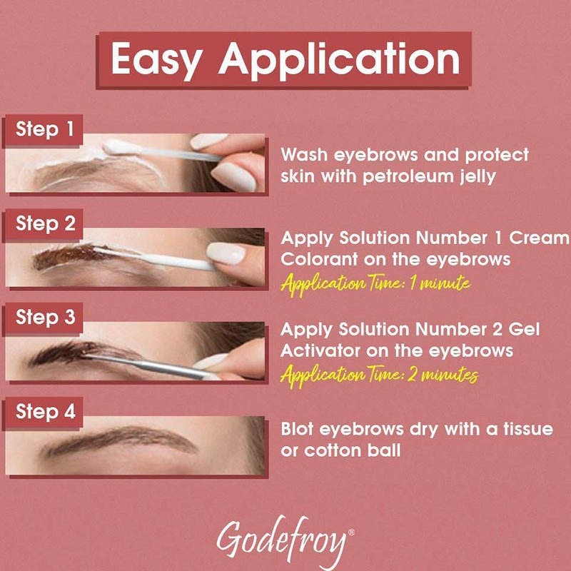 Godefroy Instant Eyebrow Tint Kit, Light Brown - Image 5