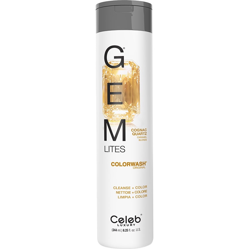 Celeb Luxury Gem Lites Colorwash Shampoo, Cognac Quartz Caramel Blonde, 244ml