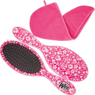 WetBrush Great Hair Day Starter Kit, Brush & Towel Turban