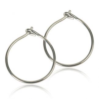 Blomdahl Safety Earrings - Natural Titanium Hoop