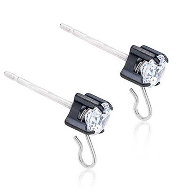 Blomdahl Safety Earrings - Black Titanium Ear Pin