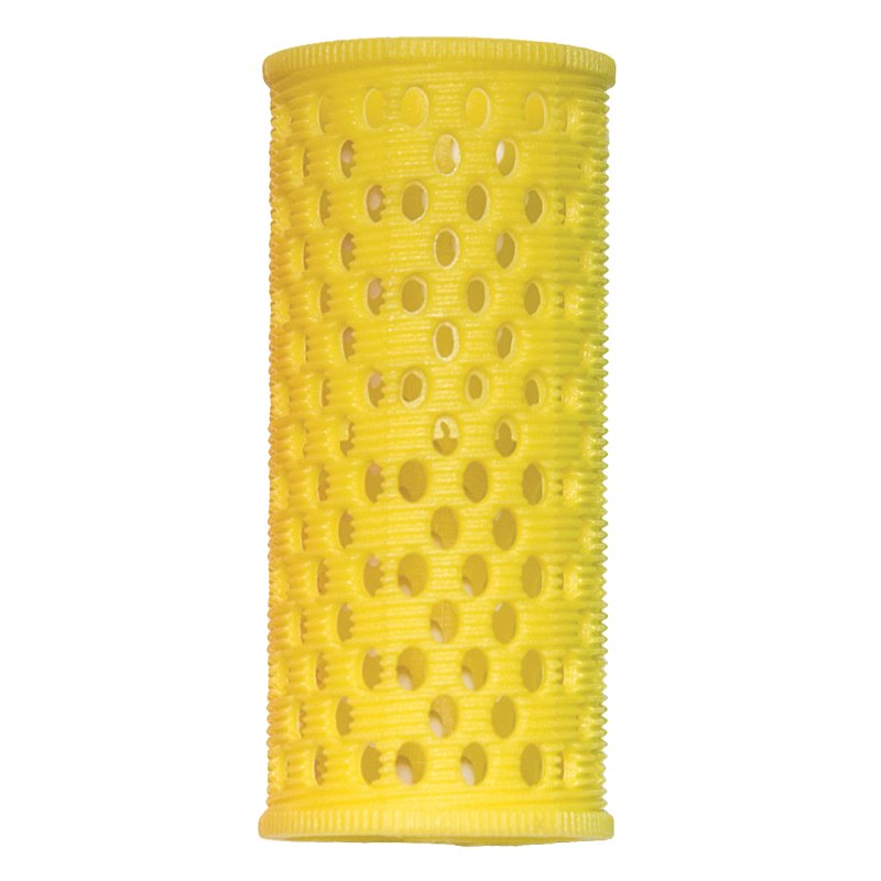 Diane Plastic Mesh Rollers with Pins - 28mm, Yellow, 8/Pack