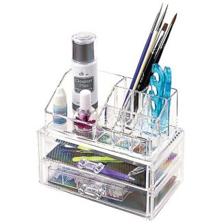 Cosmetics Organiser Crystal Slots with Drawers, Empty