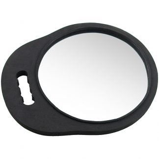 Mirror Round Foam Frame, Black, 25cm