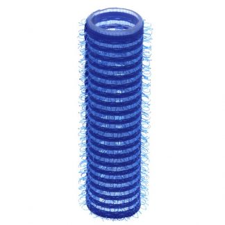 Cling Hook & Loop Hair Perm Curlers - 15mm, Blue, 12/Pack