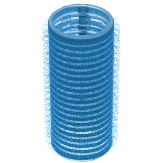 Cling Hook & Loop Hair Perm Curlers - 25mm, Light Blue, 12/Pack