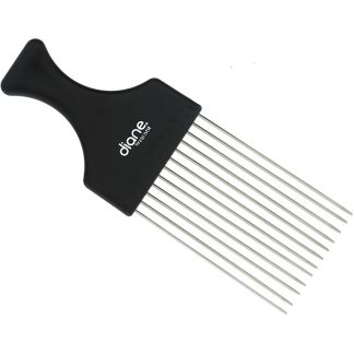 Diane XL Steel Lift Comb with Metal Pins, Black