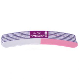 Nail Files Professional 3 Way Banana Buffer, 320/600 Grit, 6/Pack