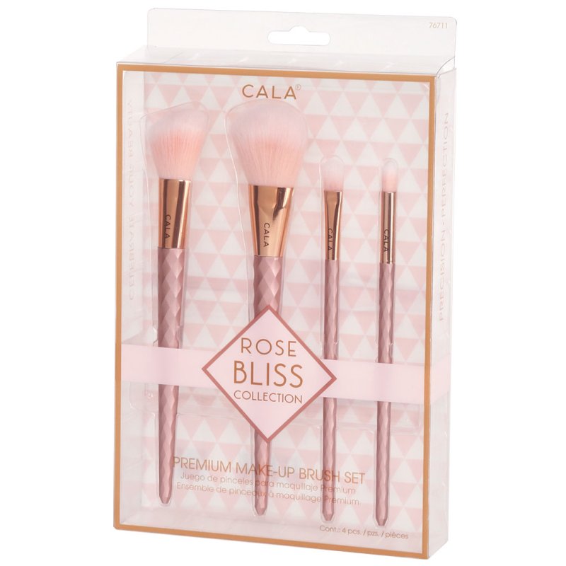 Cala Rose Bliss Make-Up Brush Set, 4/Pack
