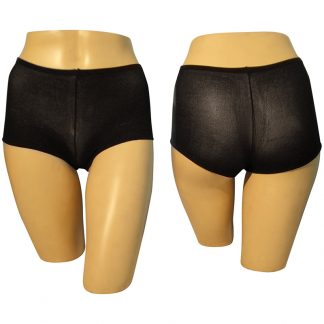 Disposable Stretch Boxer Shorts 100% Nylon Black, 20/Pack