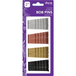 Diane Hair Bobby Pins, 2 inch, Assorted: Silver, Copper, Gold & Black, 60/Pack