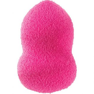 Qosmedix Facial Gentle Exfoliating Oblong Latex-Free Sponge, Hot Pink