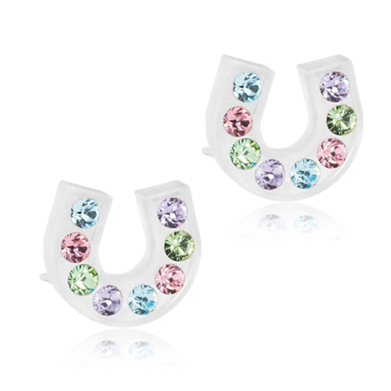 Blomdahl Medical Plastic Earrings - Brilliance Horseshoe