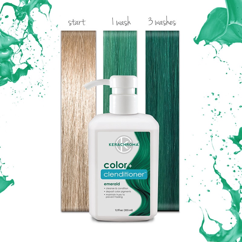 Kerachroma Vivid Color + Clenditioner, Emerald, 355ml - Image 2