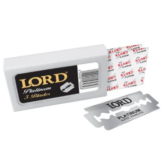 Lord Saloon Platinum Stainless Steel Double-Edged Blades, 5/Pack