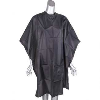 Salon Quality Cape Black, Water-Proof Nylon, Adjustable Ties
