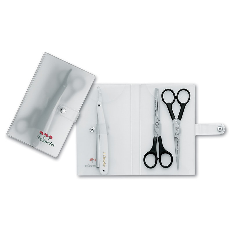 3Claveles School Relax Classic Scissor, Thinner & Razor Set