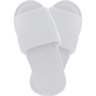 Disposable Slippers Terry Cotton, Pair, White