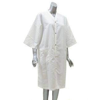 Kimono Gown White, Microfibre, Studs
