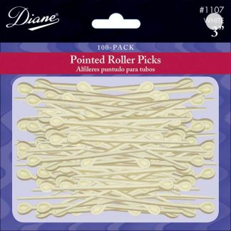 Diane Pointed Roller Picks, White, 3 inch, 100/Pack