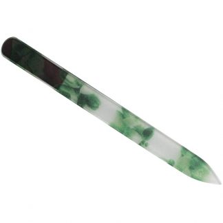 Nail File Floral Green Glass, 135mm