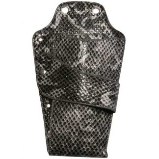 Scissor Pouch Grey Snake Polyurethane, Small, Empty