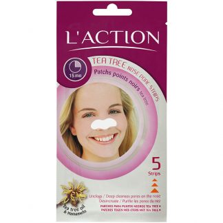 L'Action Paris Tea Tree Nose Pore Strips, 5/Pack