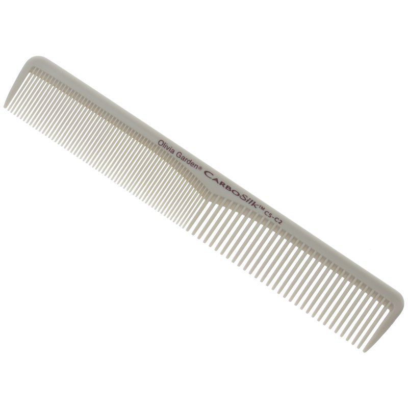 Olivia Garden CarboSilk Heat-Resistant Comb Set with Pouch, White, 6/Pack - Image 7