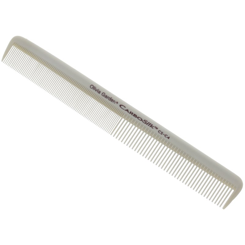 Olivia Garden CarboSilk Heat-Resistant Comb Set with Pouch, White, 6/Pack - Image 5