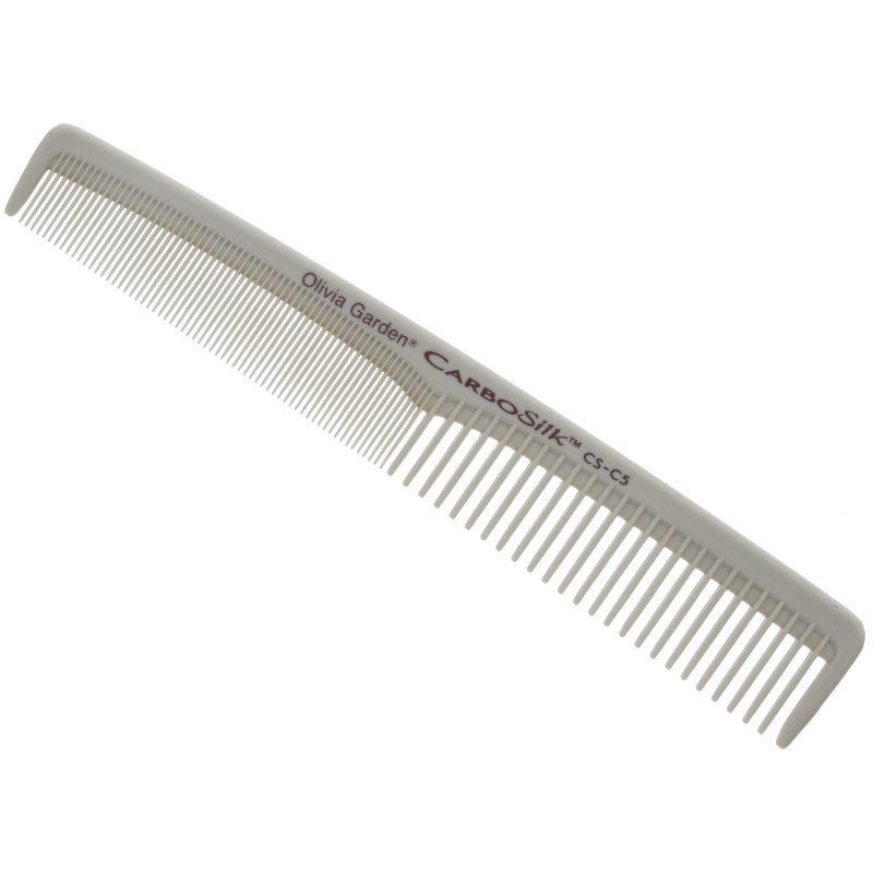 Olivia Garden CarboSilk Heat-Resistant Comb Set with Pouch, White, 6/Pack - Image 6