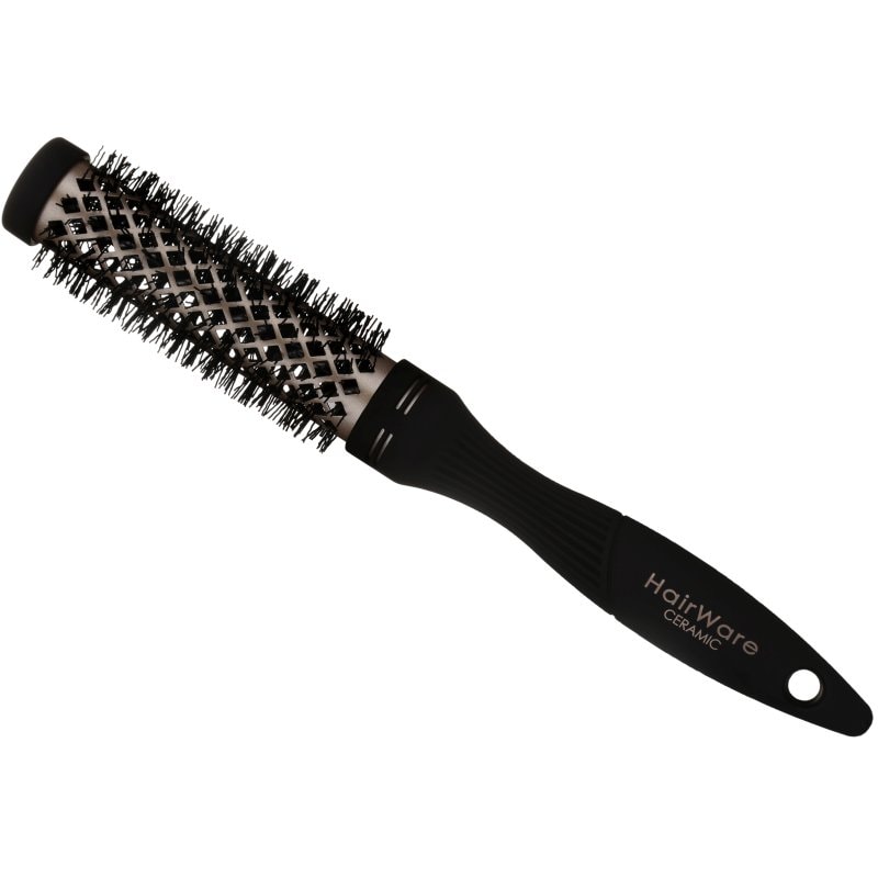 Hairware Ceramic Gold Barrel Non-Slip Handle Brush Display: 4 Brushes & Basket - Image 2