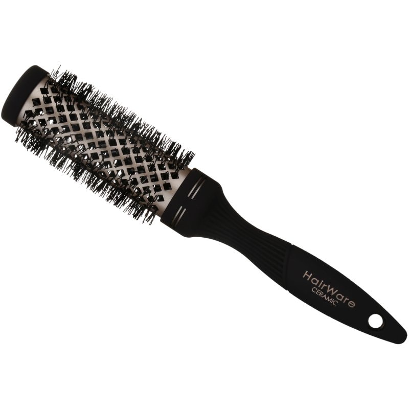 Hairware Ceramic Gold Barrel Non-Slip Handle Brush Display: 4 Brushes & Basket - Image 3