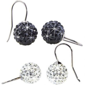 Blomdahl Titanium Earrings - Crystal Ball Pendant