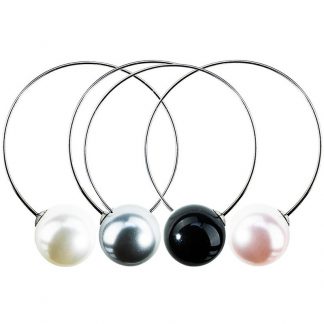 Blomdahl Titanium Earrings - Half Sleeper, Swarovski Crystal Pearls