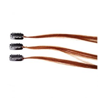 EMMA Synthetic Clip-On Straight Zelene Light Wave Hair Strands, 35cm, 3 Pieces