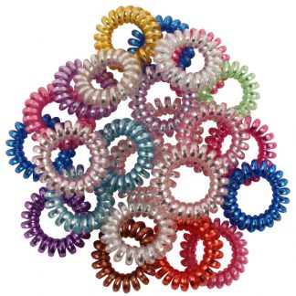 EZ Bobbles Hair Elastic Rings, Assorted Metallic, 3/Pack