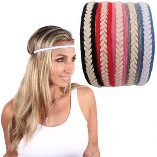 Headband Single Braided Solid Crochet