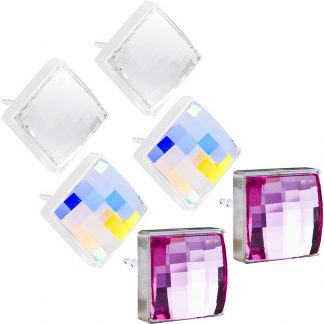 Blomdahl Medical Plastic Earrings - Facet Square