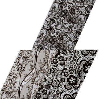 Nail Art Decoration Black Lace