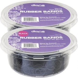 Diane Head & Pony Tail Holders - Rubber Bands Bin, Black