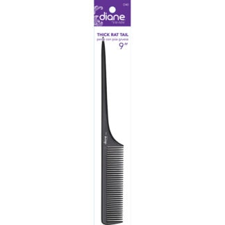 Diane Black/Bone Thick Rat Tail Comb, 9.25 inch