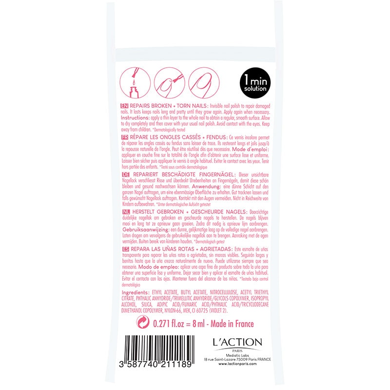 L'Action Paris Quick Fix Nail Repairer, 8ml - Image 3