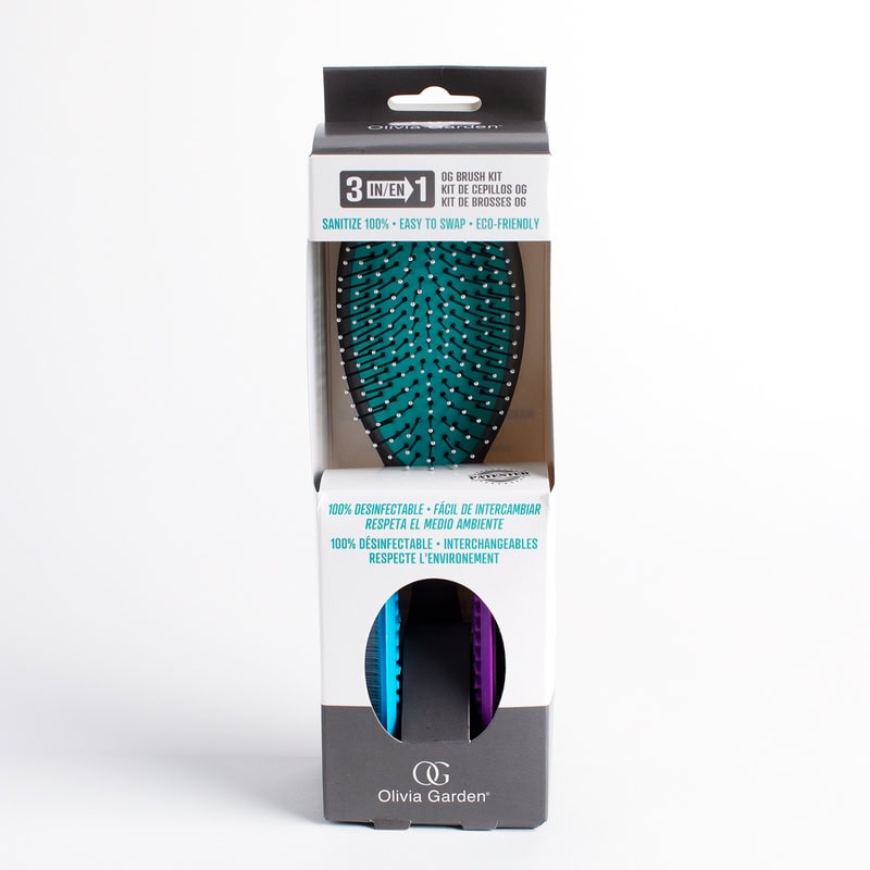 Olivia Garden OG Brush Set: 1 Brush Handle & 3 Removable Heads - Image 3