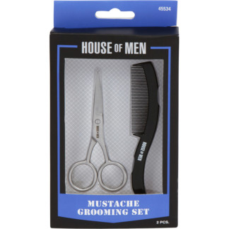 Beauty Topic Mustache Grooming Set, 2 Pieces