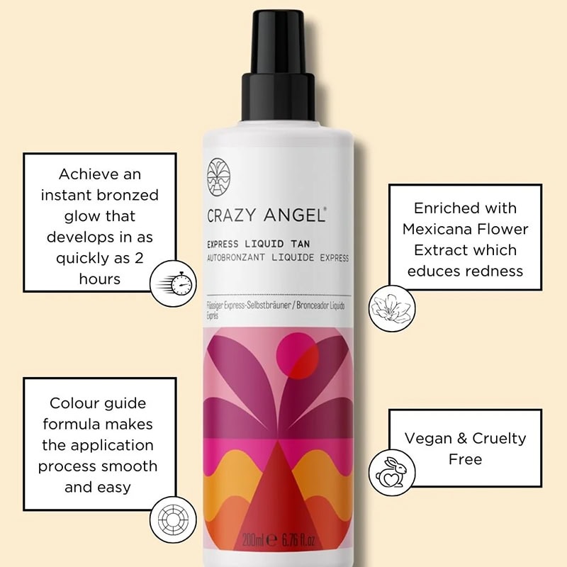 Crazy Angel Express Liquid Tan, 200ml - Image 2