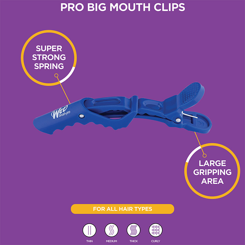 WetBrush Big Mouth Clips, 11cm, 4/Pack - Image 2