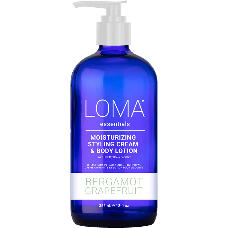 LOMA Essentials Moisturizing Styling Cream & Body Lotion with Healthy Scalp Complex, 355ml